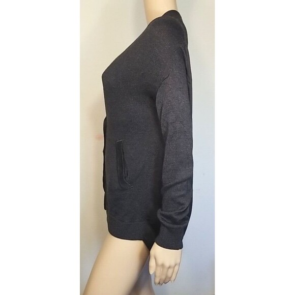 Lululemon Women's Knit V-Neck Button Up Cardigan Sweater Black Size 4         B3 - Picture 5 of 11